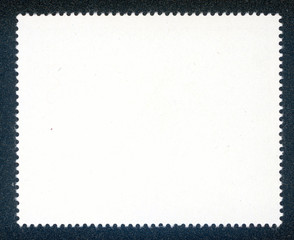 post stamp reverse side isolated on black