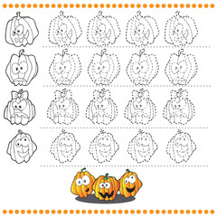 Connect the dots number of images - exercise for kids