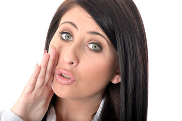 Fototapeta premium Young Woman Whispering