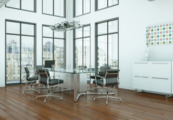 modernes Büro im Loft