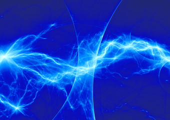 Blue electric lighting