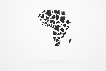 Africa Continent Map With Country Border