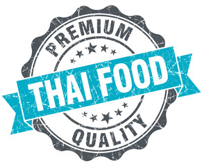 Obraz premium thai food vintage turquoise seal isolated on white