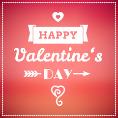 Valentine typographic design