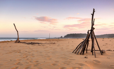 Cuttagee Beach at dusk