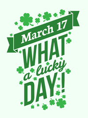 St. Patrick's Typographic design