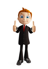 businessman with thumbs up pose