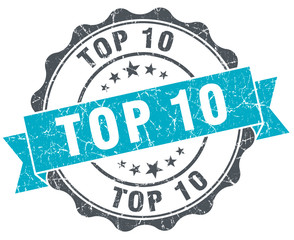 top 10 vintage turquoise seal isolated on white