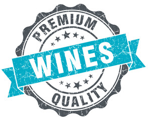 Fototapeta premium wines vintage turquoise seal isolated on white