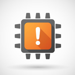CPU icon with an exclamation sign