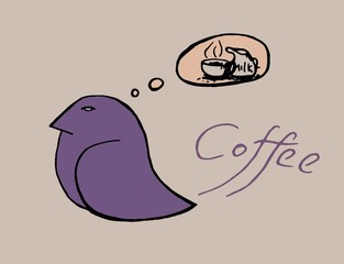 coffee cup birds
