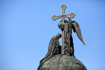 Russia - Velikiy Novgorod: Bronze monument to the