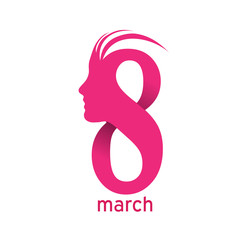 Vector sign 8 march, women's day
