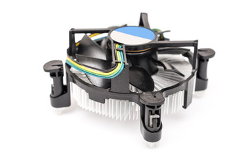 Computer CPU Heatsink And Cooler Isolated
