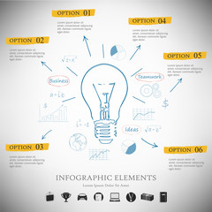 Vector infographic report template