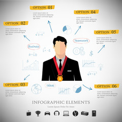 Vector infographic report template