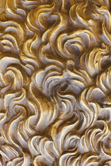 Background from yellow smooth decorative plaster - Stock Image