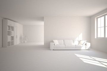 grey interior concept-3d rendering