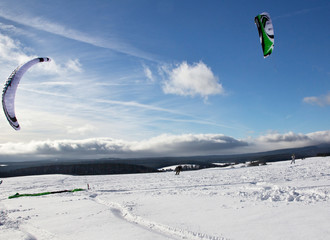 Snowkiten im Harz