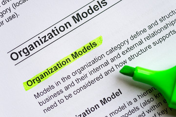 Fototapeta premium organization models
