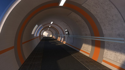 Futuristic interior structure