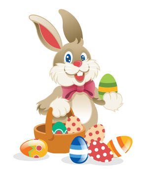 Easter Rabbit. Vector illustration