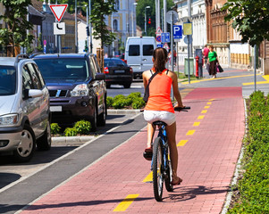 Cycling on the bicycle road © majorosl66
