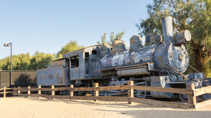 Fototapeta na wymiar Historic locomotive in Death Valley National Park