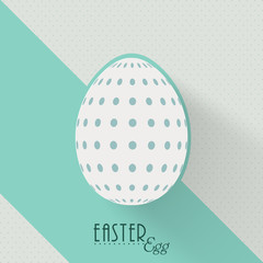 Creative Easter egg on stylish background.