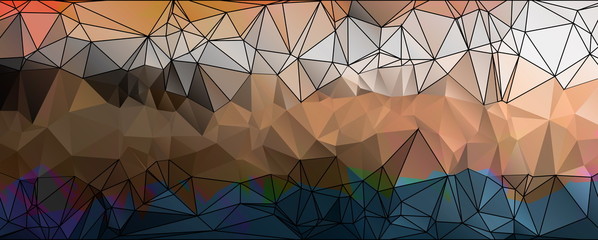 Colorful Polygonal Mosaic Background