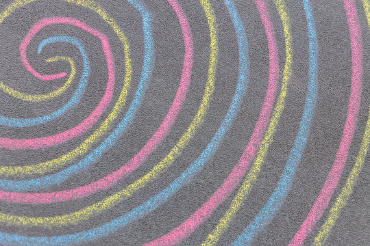 Chalk with spin cycle on chalkboard background