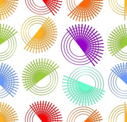 Modern abstract background with rotating colorful elements
