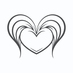vintage heart vector tatoo