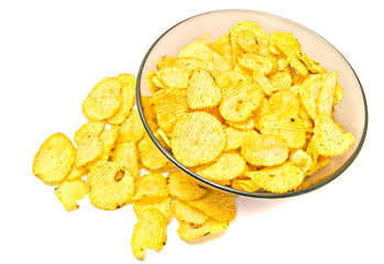 plate with ruffles potato chips
