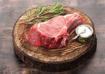 Raw meat Ribeye steak entrecote
