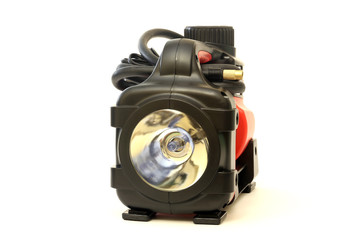 The automobile compressor isolated on white
