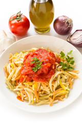 Malloreddus al sugo, gnocchetti sardi, Sardinian Pasta