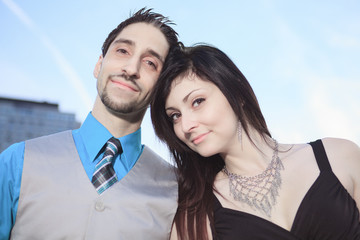 A couple shooting on the city of Quebec