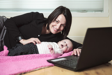 Baby mother computer