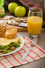 Mushroom and Microgreen Omelet