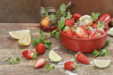 Making strawberry jam