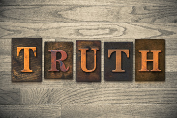 Truth Wooden Letterpress Concept