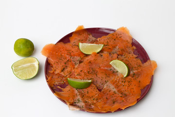 Assiette de saumon fumé
