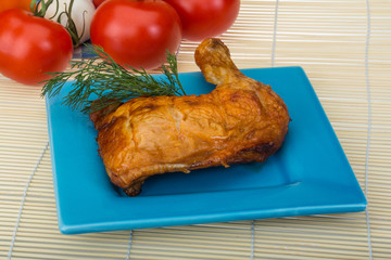 Roasted chicken leg