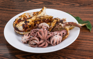 Boiled octopus