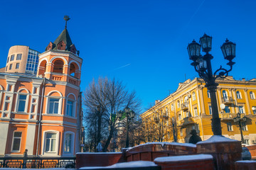 Voronezh - Aleksandrijisky children shelter and Stone bridge in