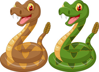 Fototapeta premium Cartoon rattle snake