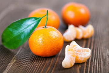 fresh tangerine fruits