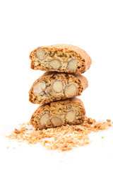 Italian cantuccini cookie with almond