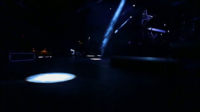Spotlight on en Empty Stage during Lighting test before a show